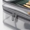 Wholesale of new cross-border mesh makeup bags, travel cosmetics storage bags, large-capacity double-layer mesh toiletries bags Application Scenario